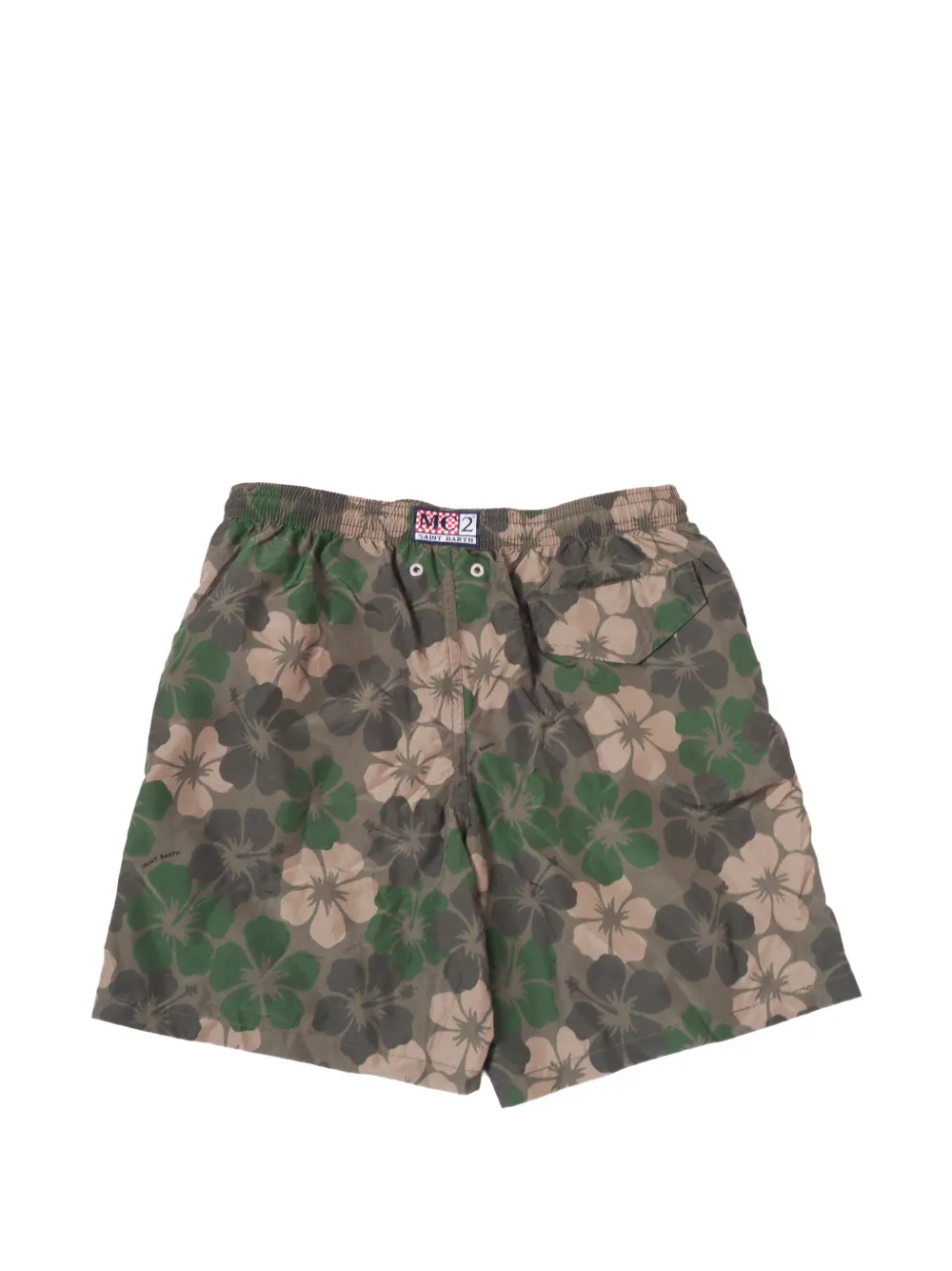 MC2 Saint Barth Kids Hibiscus-camo zwembroek Bruin