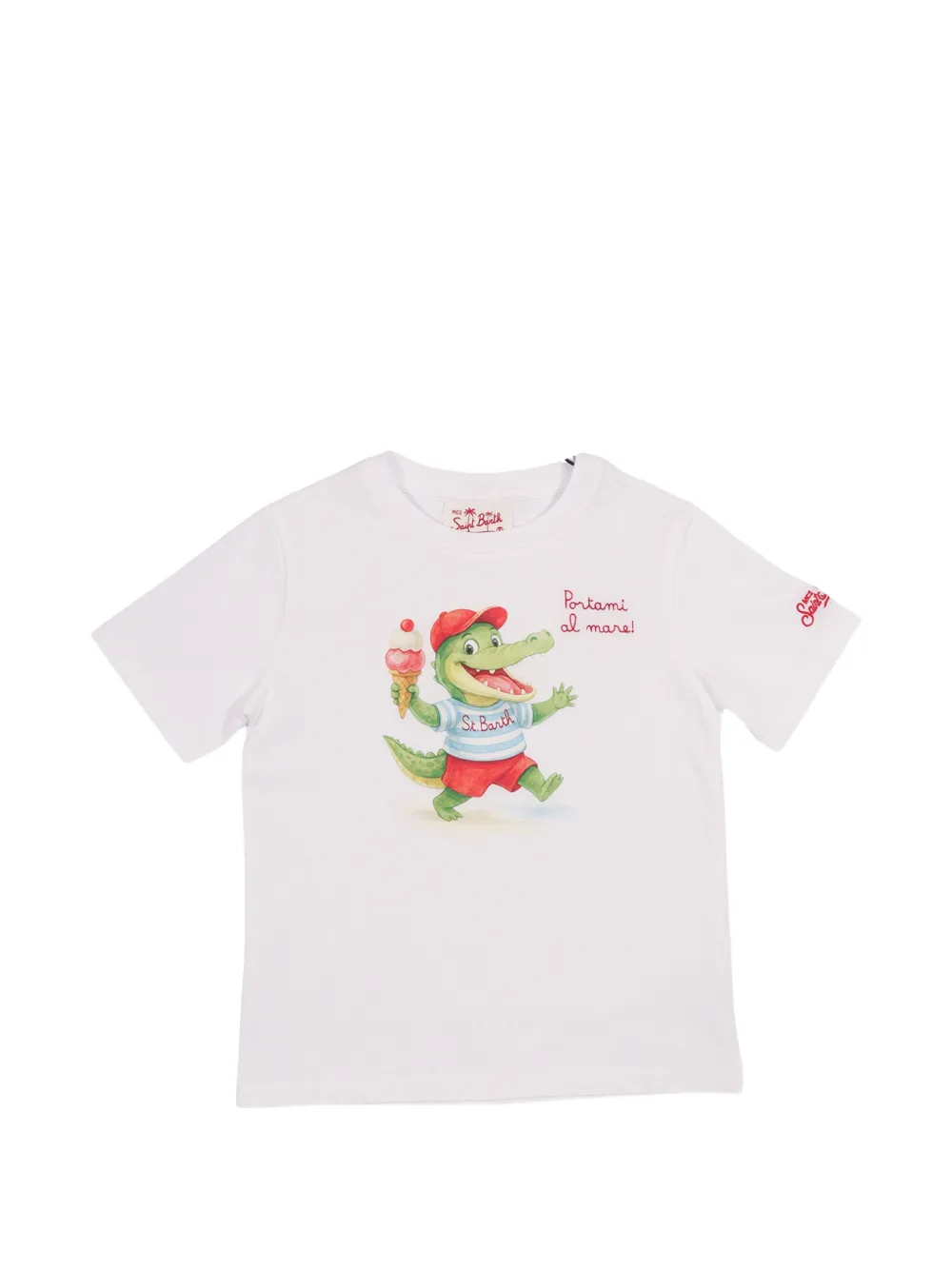MC2 Saint Barth Kids Denver graphic-print embroidered T-shirt - Weiß