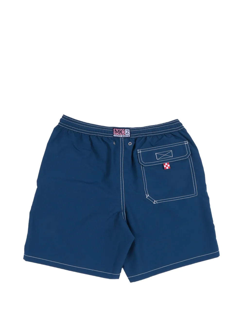 MC2 Saint Barth Kids Patmos JR zwembroek met contrasterende stiksels Blauw