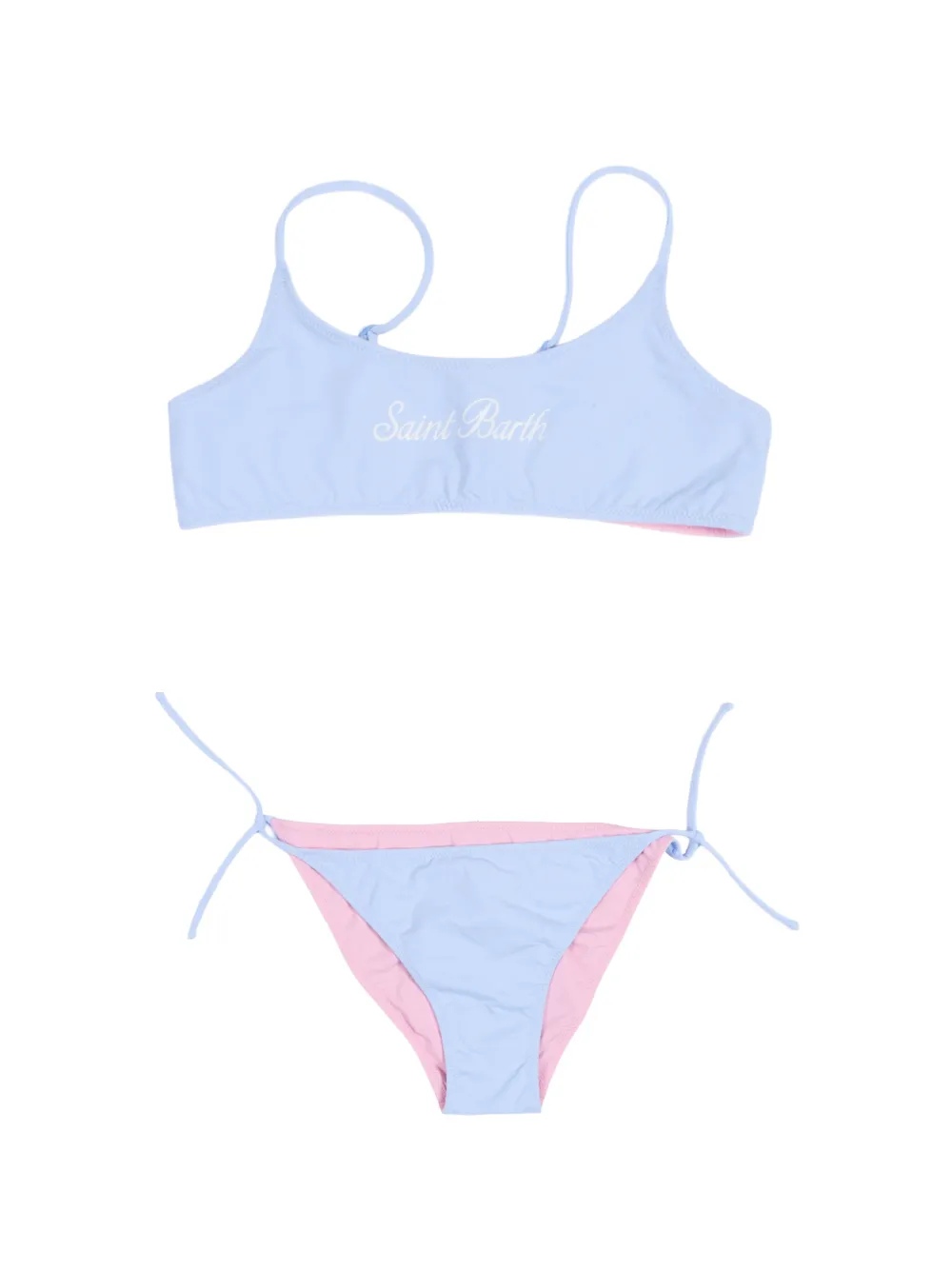 MC2 Saint Barth Kids Jaiden logo-print bikini - Blu