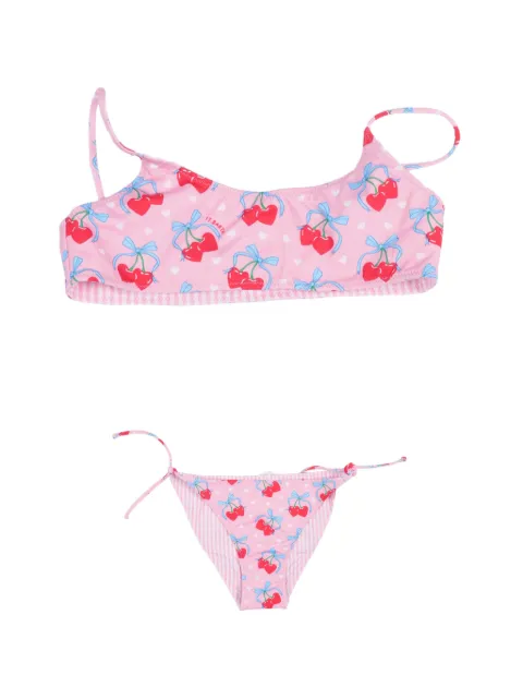 MC2 Saint Barth Kids Bikini mit Kirschen-Print