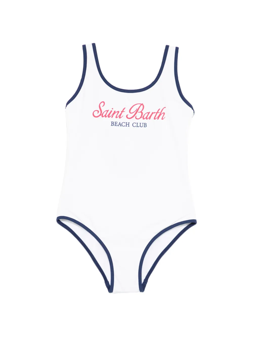 MC2 Saint Barth Kids Cara contrast-trim swimsuit - Weiß