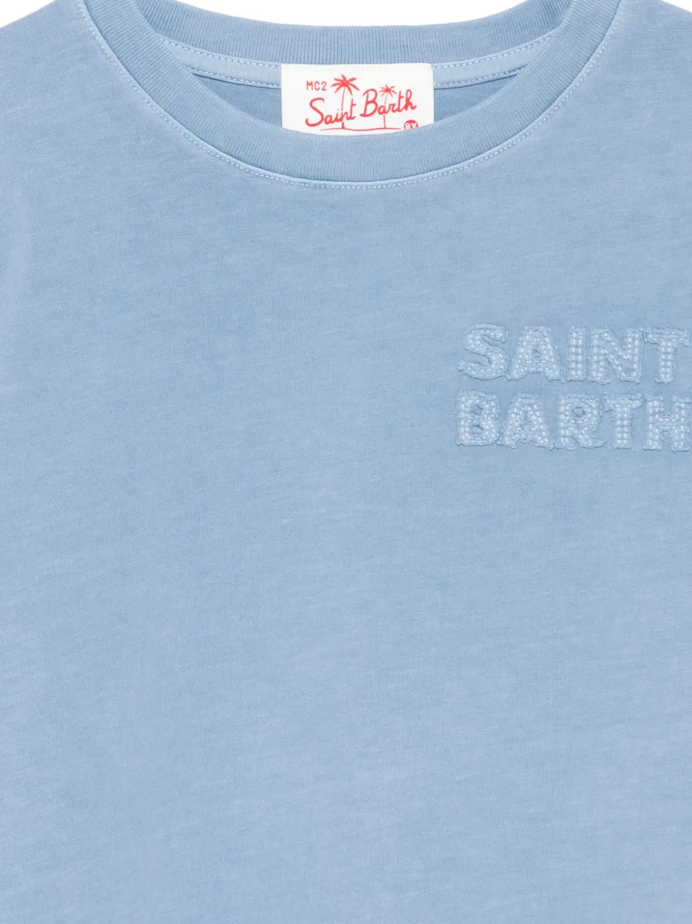 MC2 Saint Barth Kids T-shirt met borduurwerk Blauw
