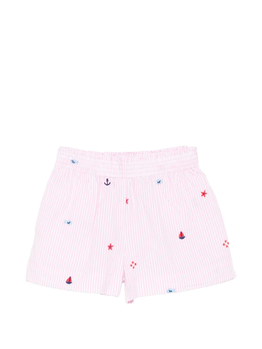 MC2 Saint Barth Kids Meave striped embroidered shorts - Rosa