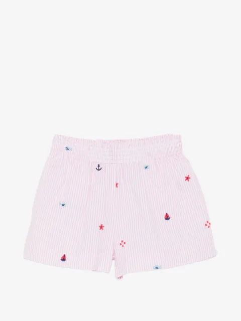 MC2 Saint Barth Kids Meave striped embroidered shorts