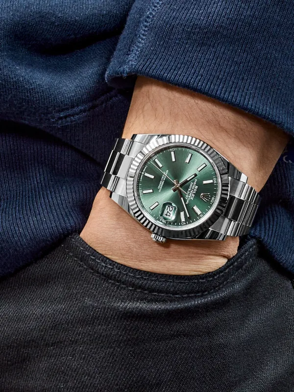 Rolex 2025 Unworn Datejust Wimbledon 41mm Watch | Green | FARFETCH