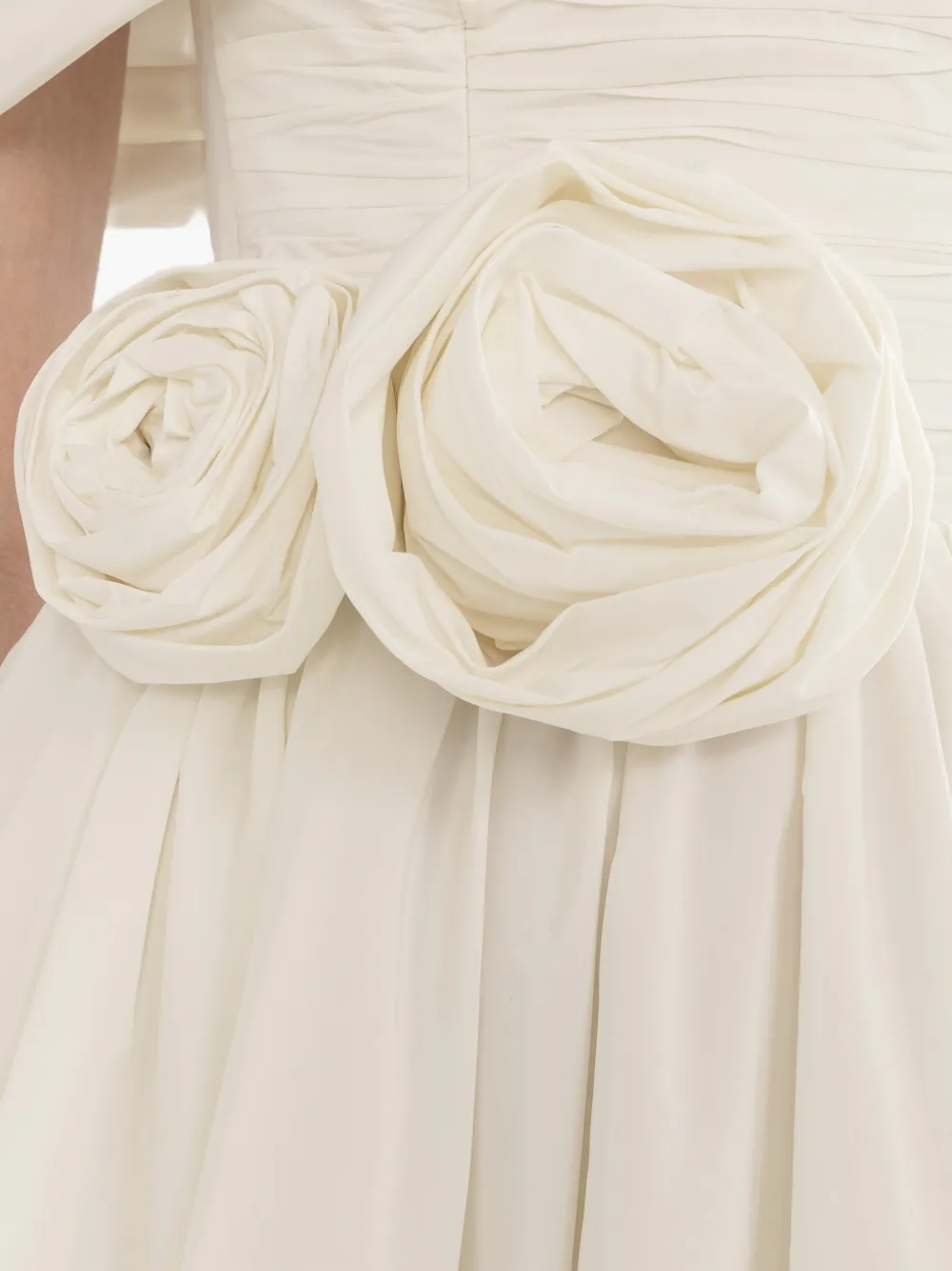 NISSA Off-shoulder jurk met bloemen Wit