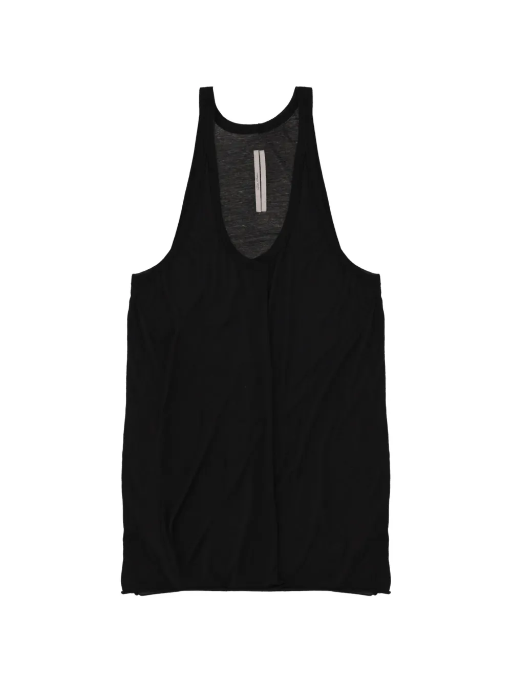 Rick Owens Temple open pony tank in cotton gauze jersey