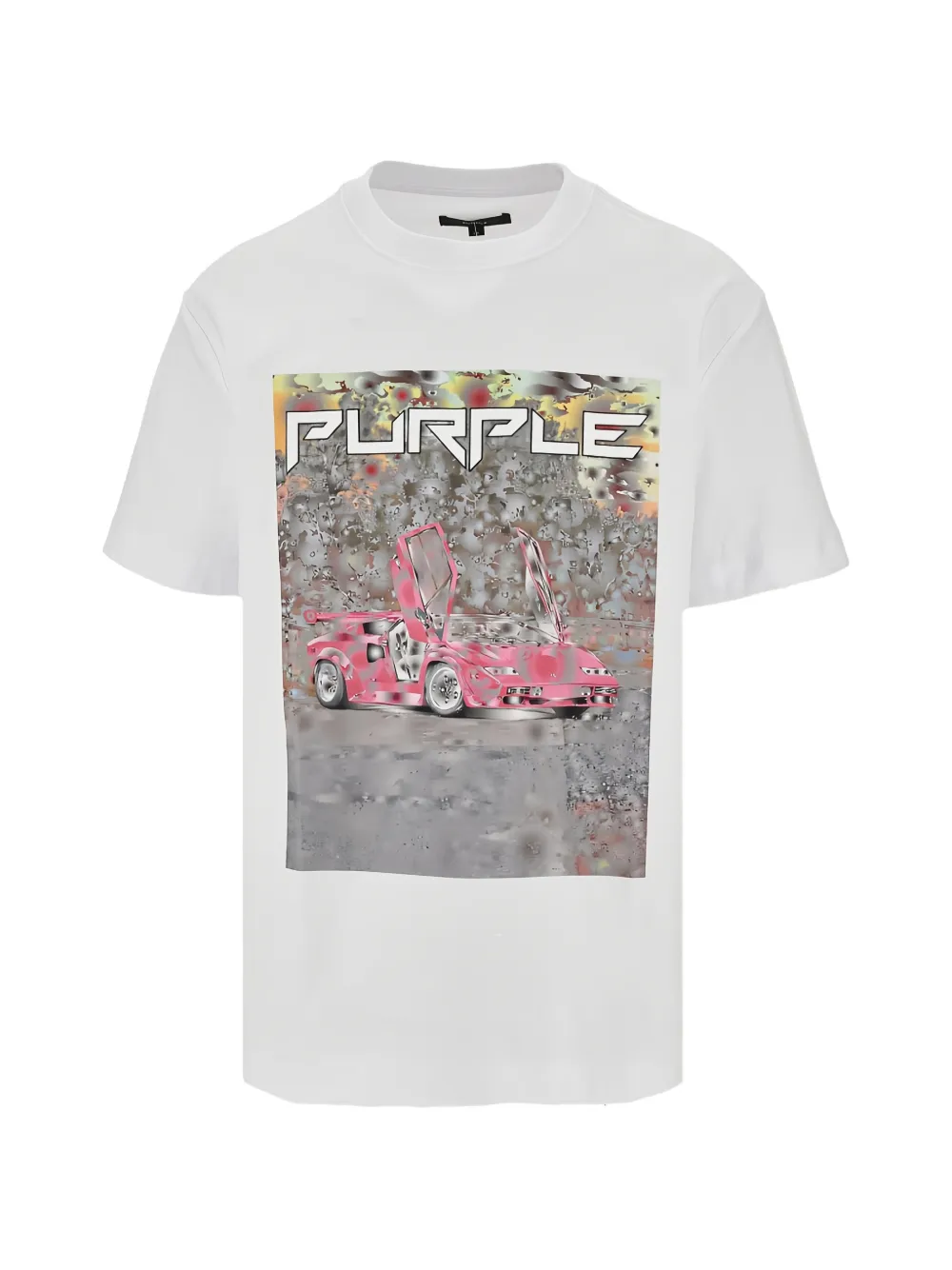 Purple Brand crew-neck T-shirt - Bianco