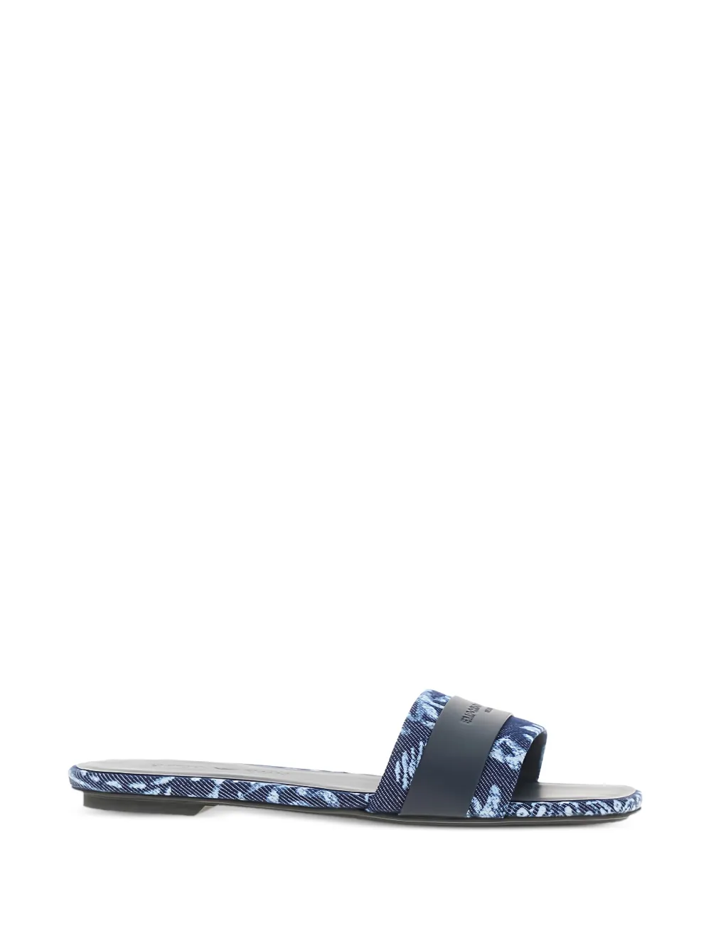 Emporio Armani bandana-print sandals Blauw