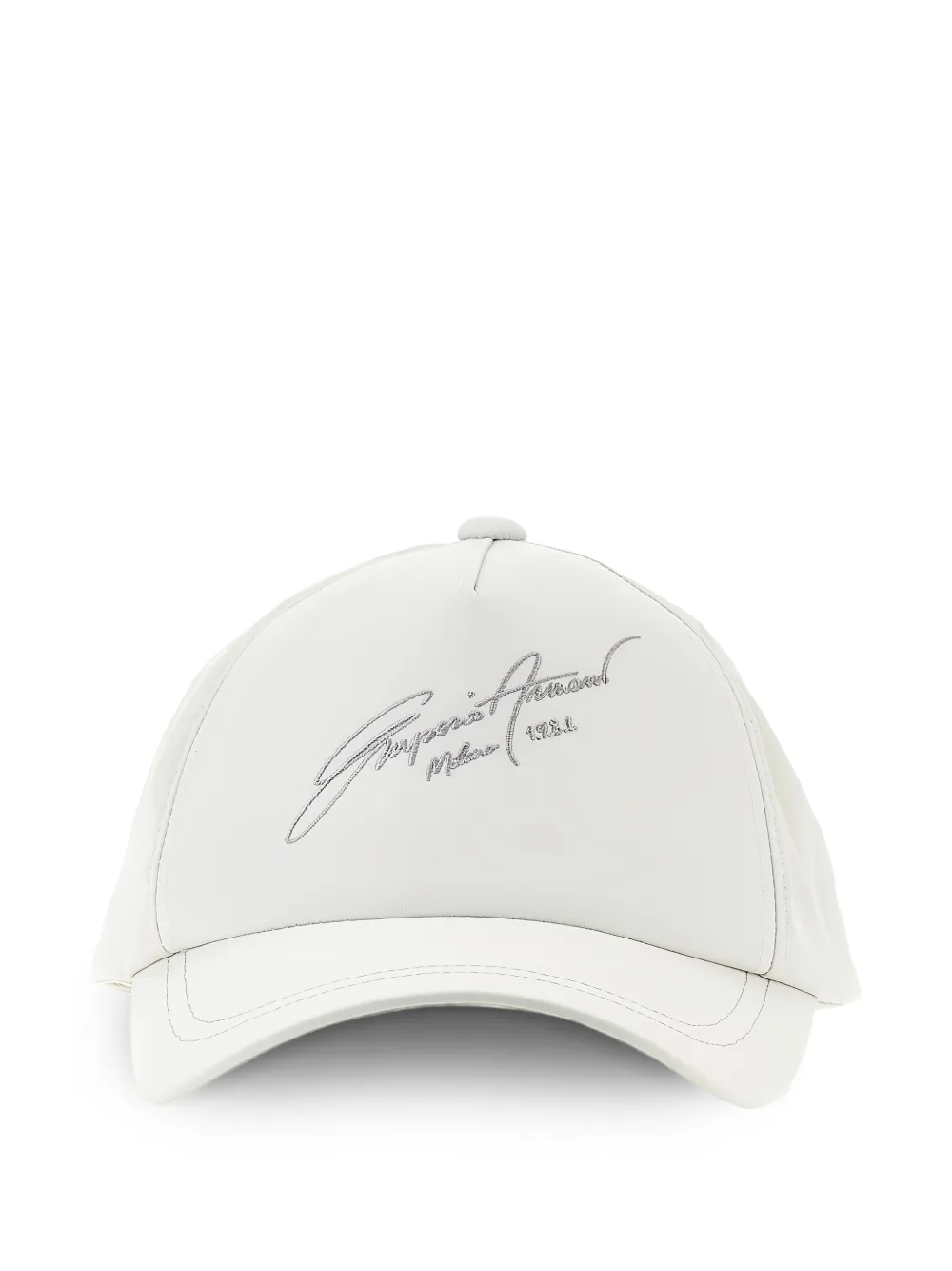 Emporio Armani logo-embroidered baseball cap - Bianco