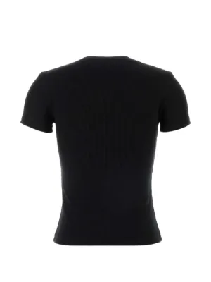 T-shirt Donna Plus Size Manica Corta - Girocollo Elasticizzata, Rosa Con Pois