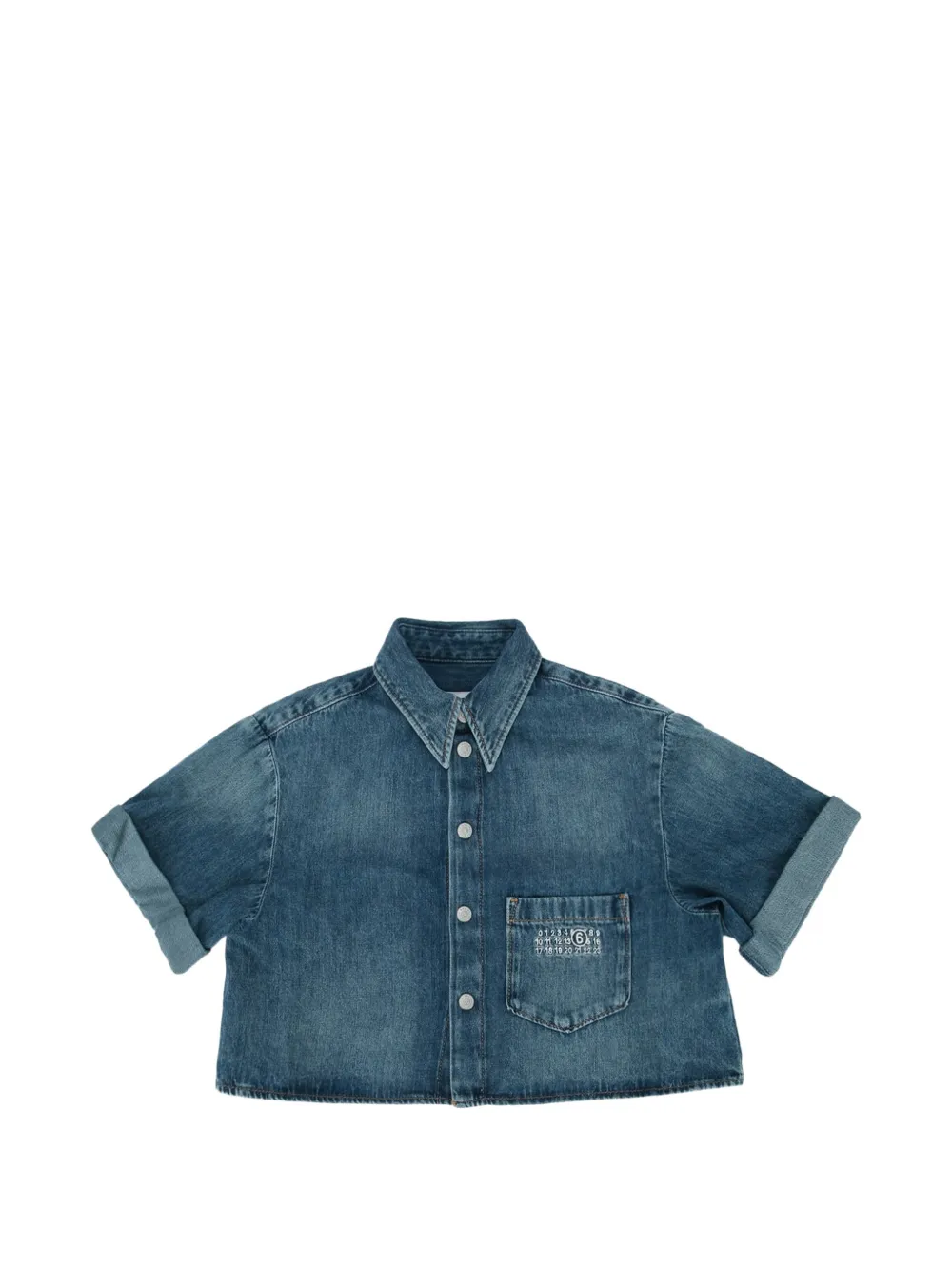 MM6 Maison Margiela Kids denim shirt - Blu