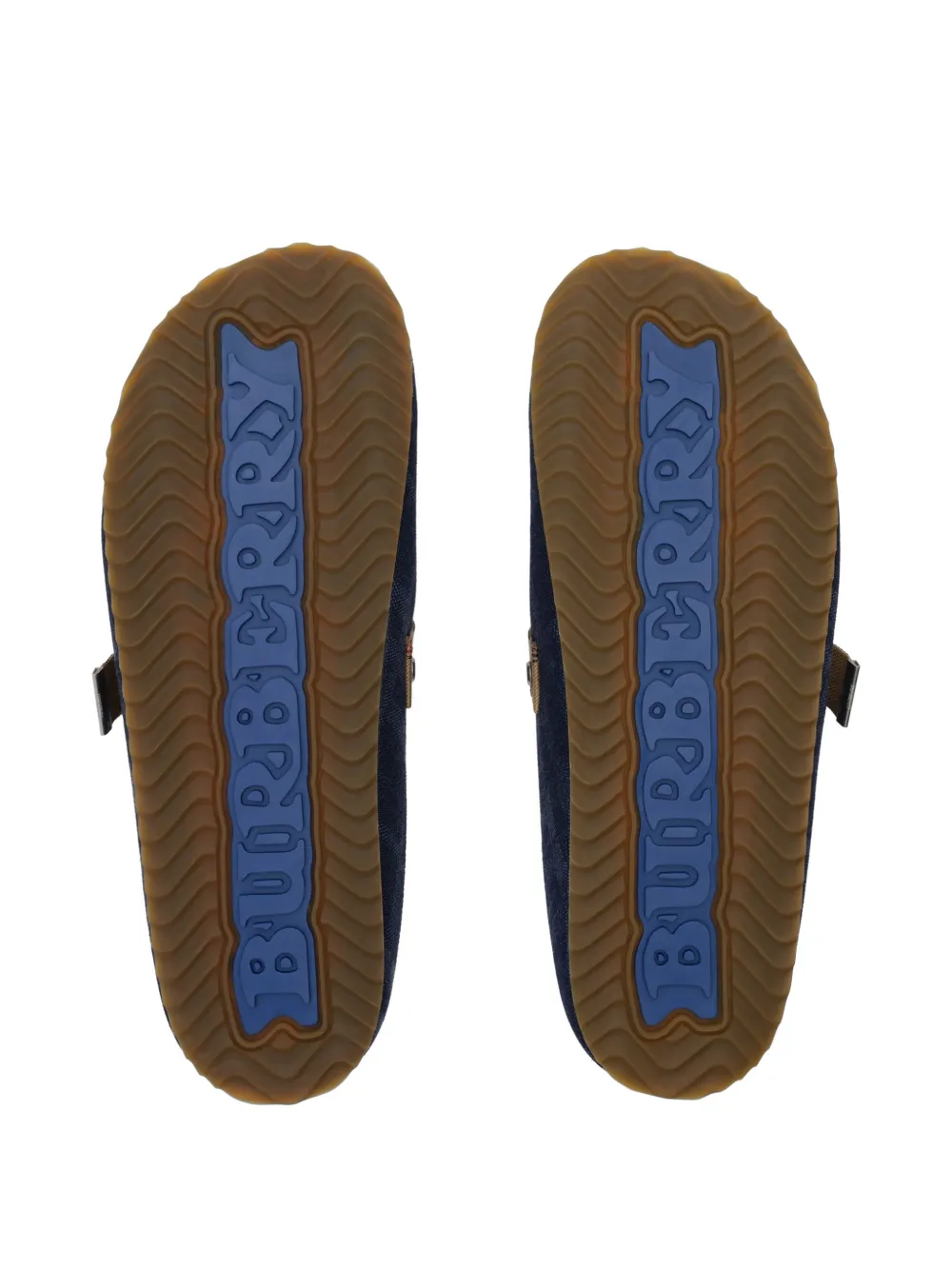 Burberry Urchin denim geruite klompen Blauw