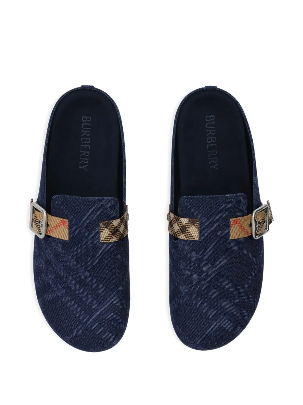 Burberry Urchin denim geruite klompen Blauw