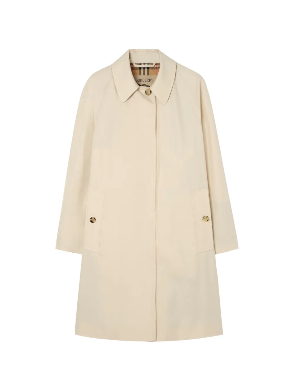 Burberry mid-length tropical gabardine Camden car coat - Toni neutri