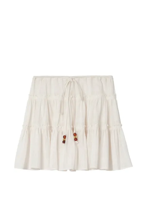 Burberry Check cotton voile skirt