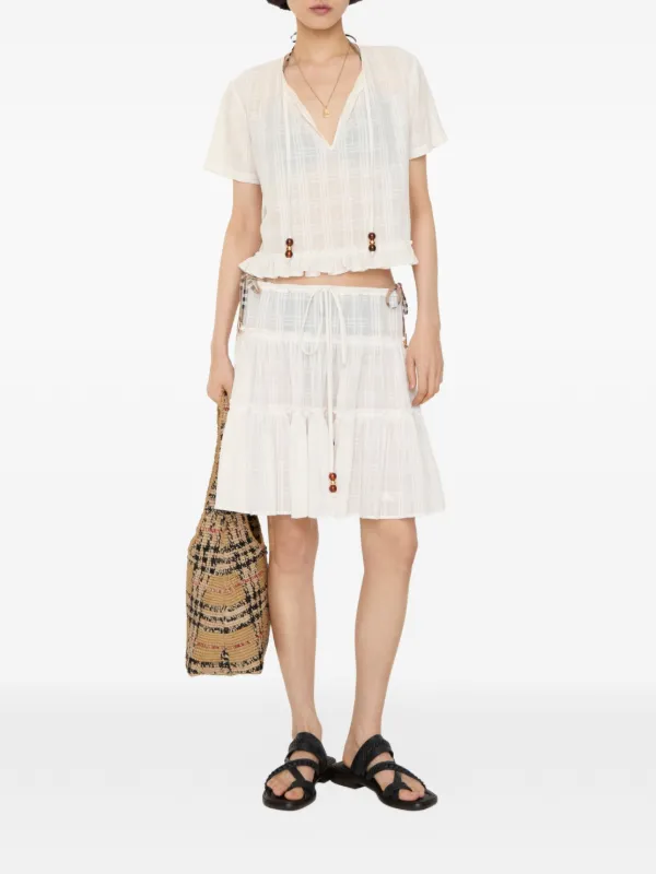 Burberry チェックコットンスカート Burberry チェック コットンボイルスカート | ニュートラル | FARFETCH JP