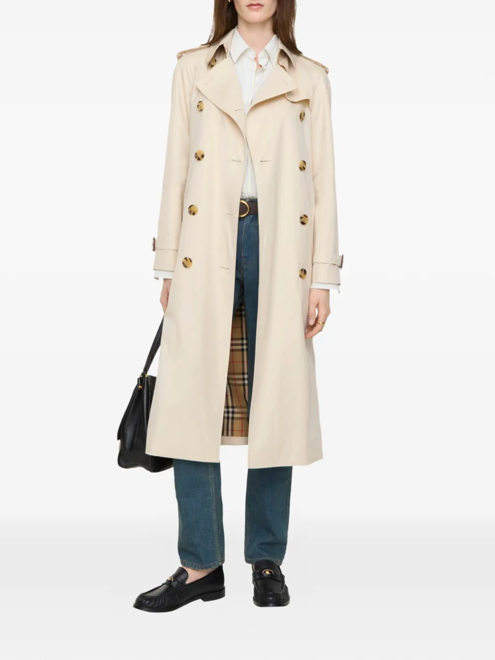 Burberry Waterloo lange gbardine trenchcoat Beige