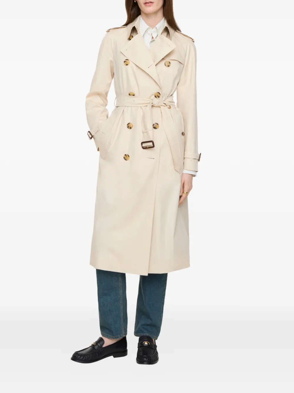 Burberry Waterloo lange gbardine trenchcoat Beige