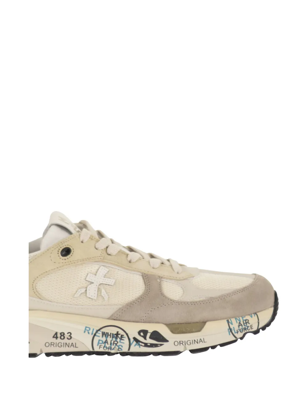 Premiata Mase 8018 suède sneakers met logo Beige