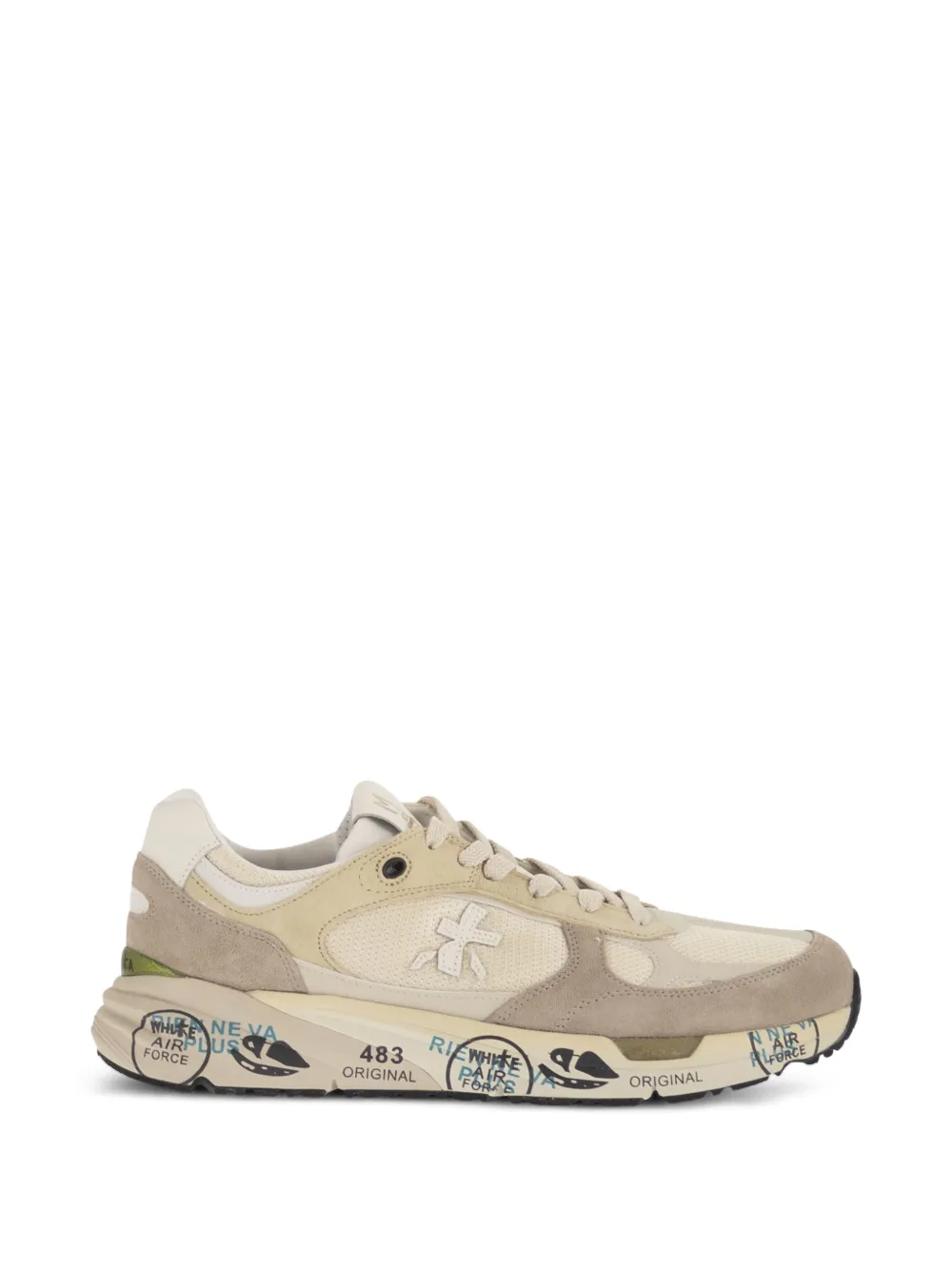 Premiata Mase 8018 suède sneakers met logo Beige