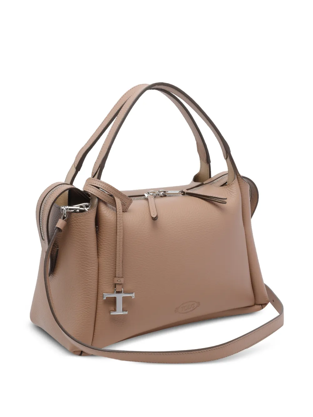 Tod's Boston clutch met dubbele handgreep Beige