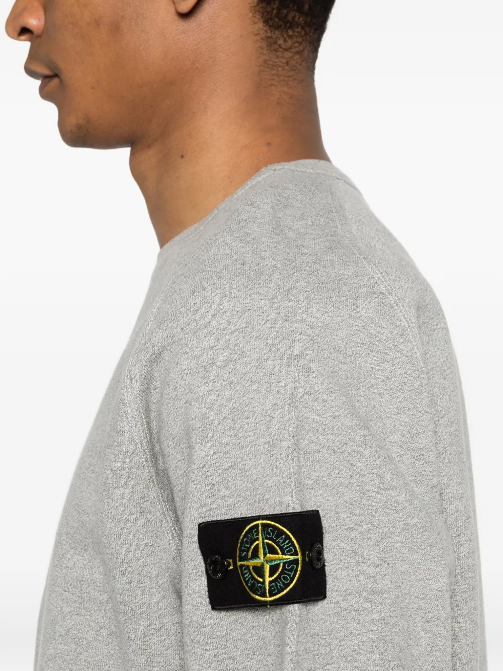 Stone Island 6100022 Melange fleece sweater Grijs