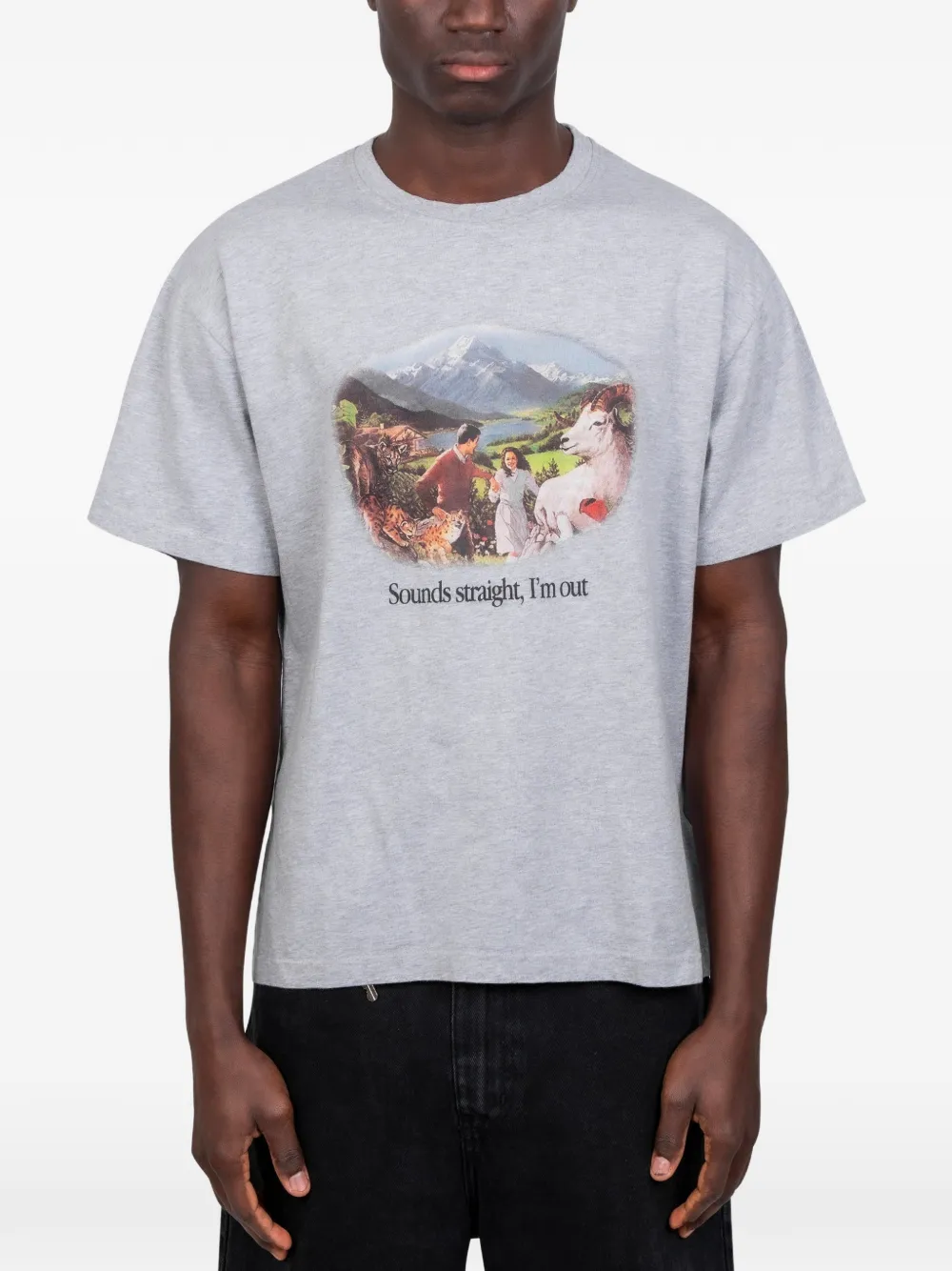 CARNE BOLLENTE Sounds Straight, I'm Out T-shirt - Grau