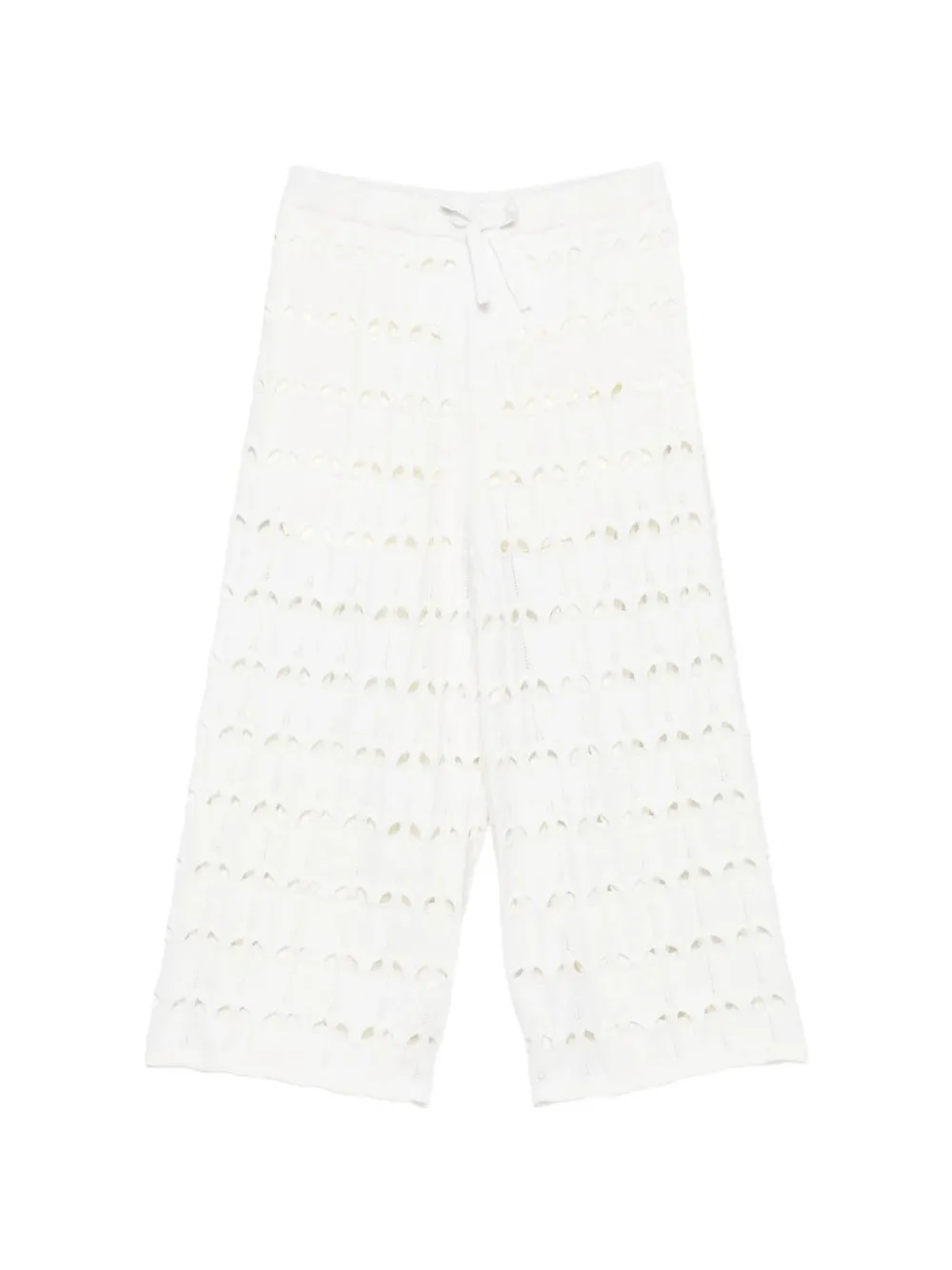 ZIMMERMANN Kids Awaken eyelet-detail drawstring trousers - Bianco