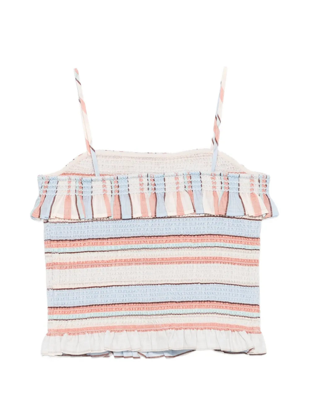 ZIMMERMANN Kids Daylight gelaagde top met ruches Beige