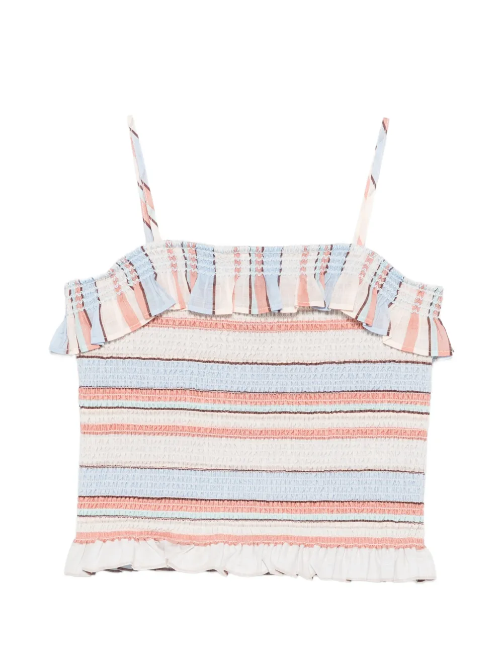 ZIMMERMANN Kids Daylight shirred ruffled top - Toni neutri
