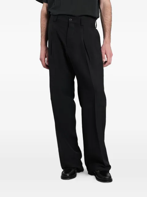 Laneus pleated straight-leg trousers