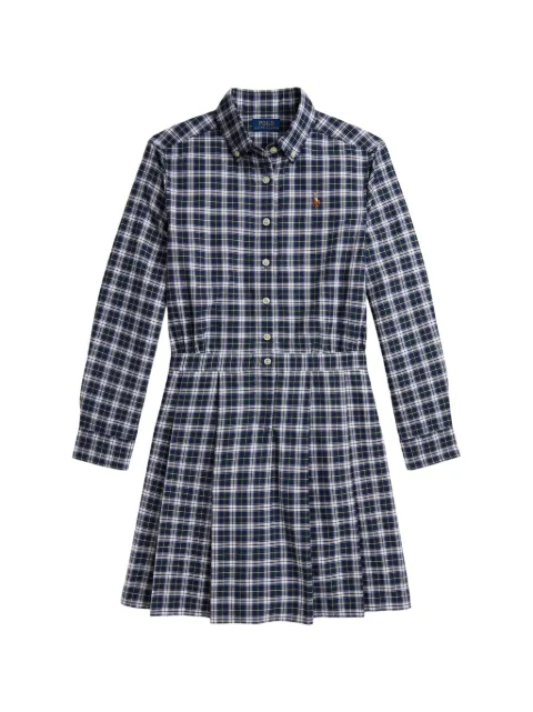 POLO RALPH LAUREN KIDS checked pleated dress