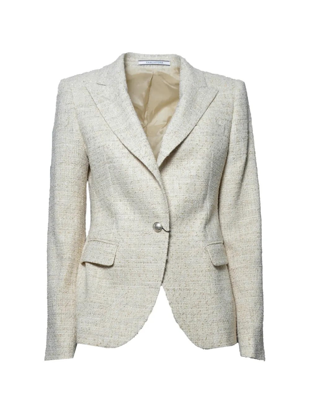 Tagliatore bouclé-construction peak-lapel blazer - Toni neutri