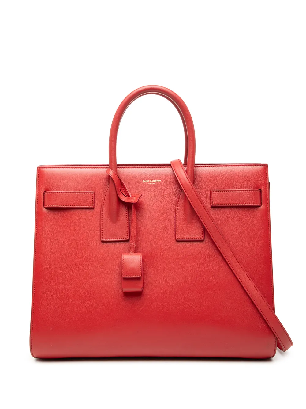 Saint Laurent Pre-Owned 2014 Small Leather Sac De Jour satchel - Rosso