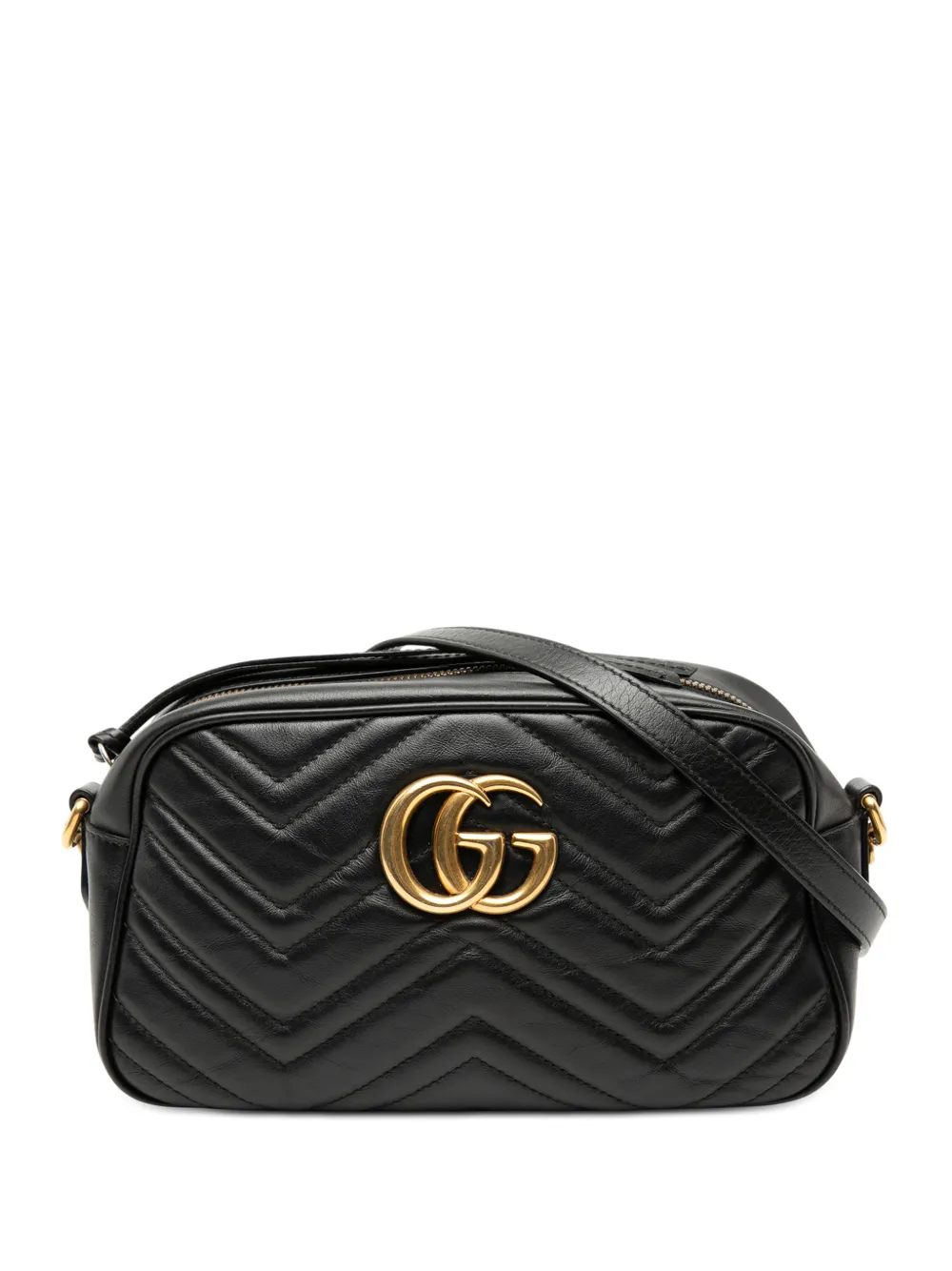 Gucci Pre-Owned 2016-2025 Small GG Marmont Matelasse Leather crossbody bag - Nero