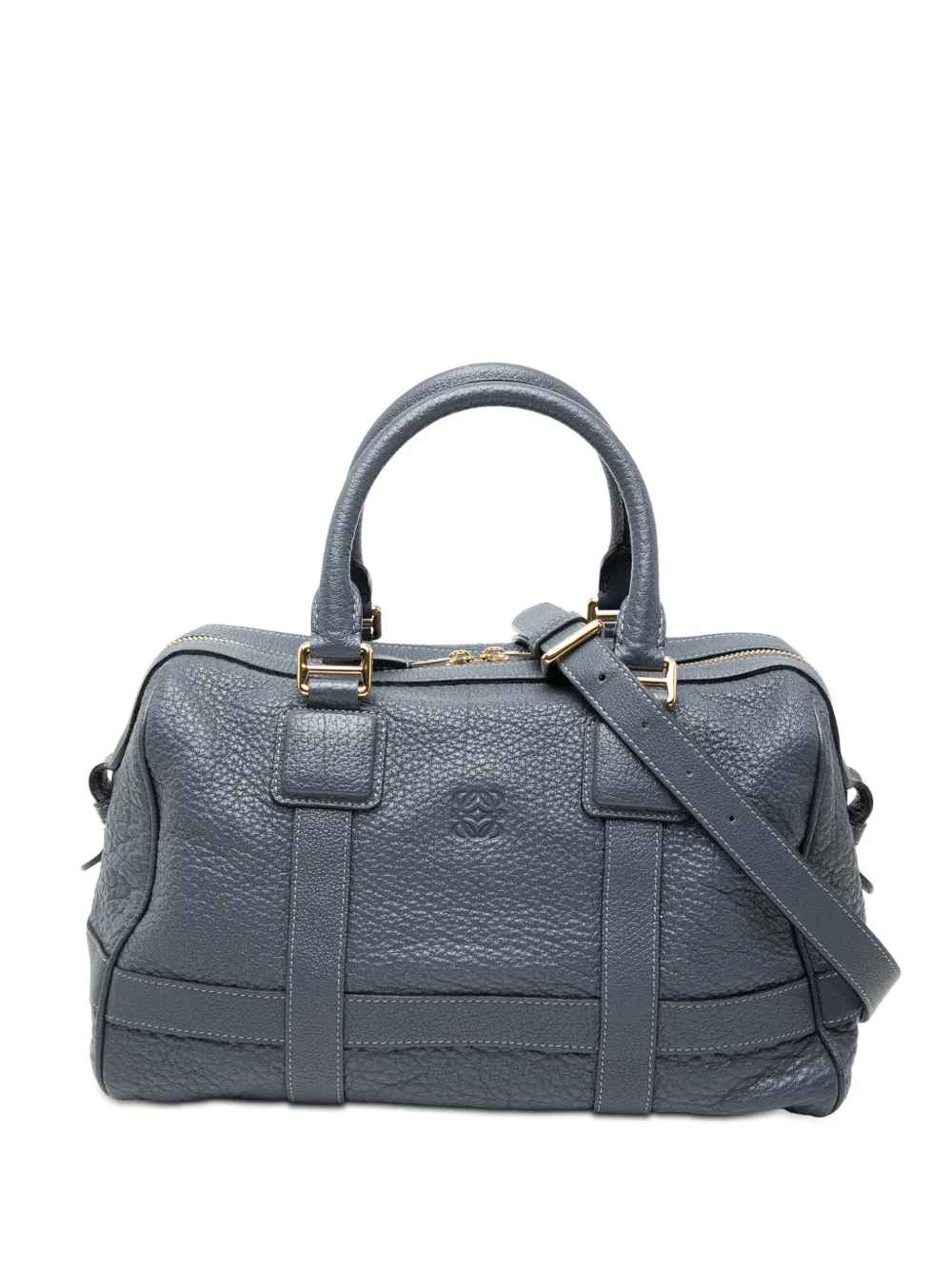 Loewe Pre-Owned 2013 Goatskin Anagram Paseo 30 satchel - Blu