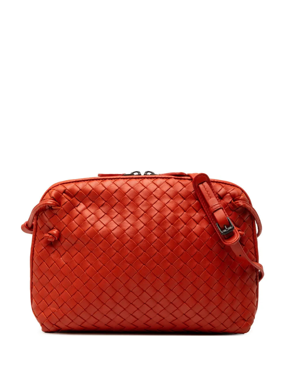 Bottega Veneta Pre-Owned 2012-2025 Nappa Intrecciato Nodini crossbody bag - Orange