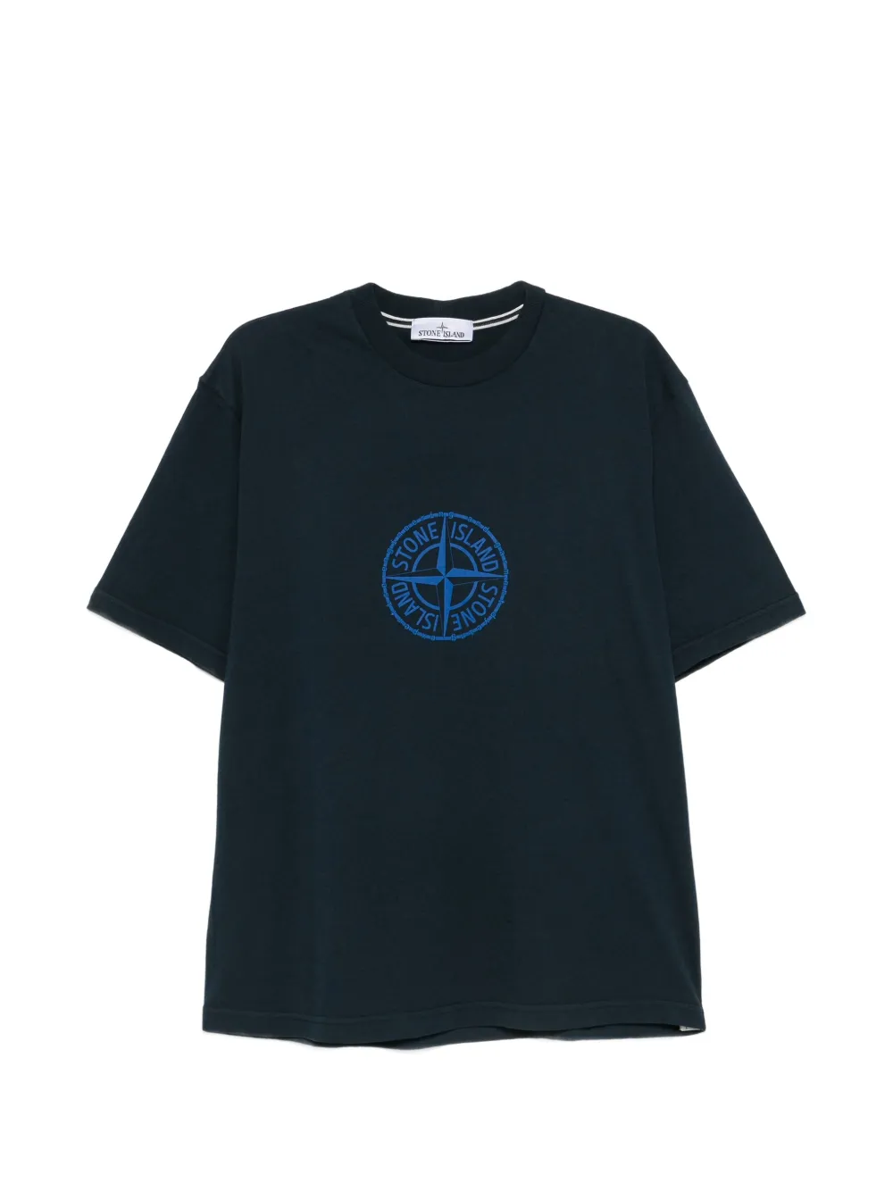 Stone Island logo print T-shirt - Blu