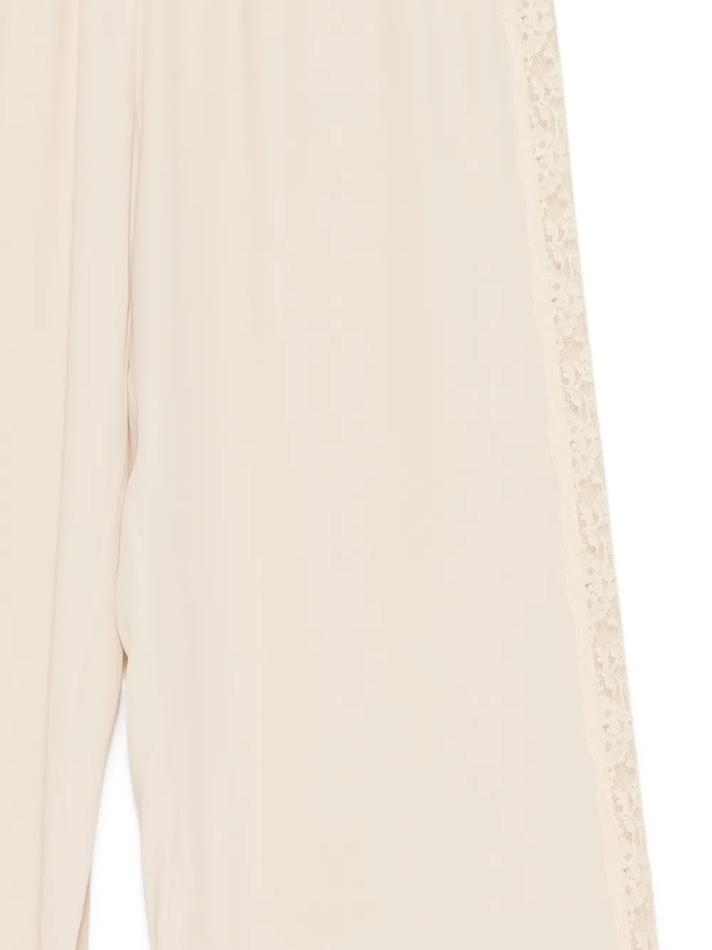 Semicouture Elle broek met kanten afwerking Beige