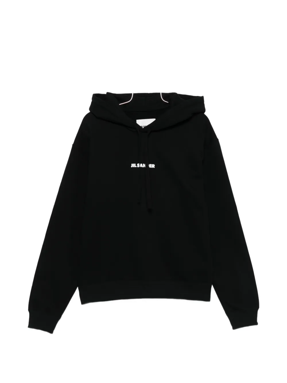 Jil Sander logo-print hoodie - Black