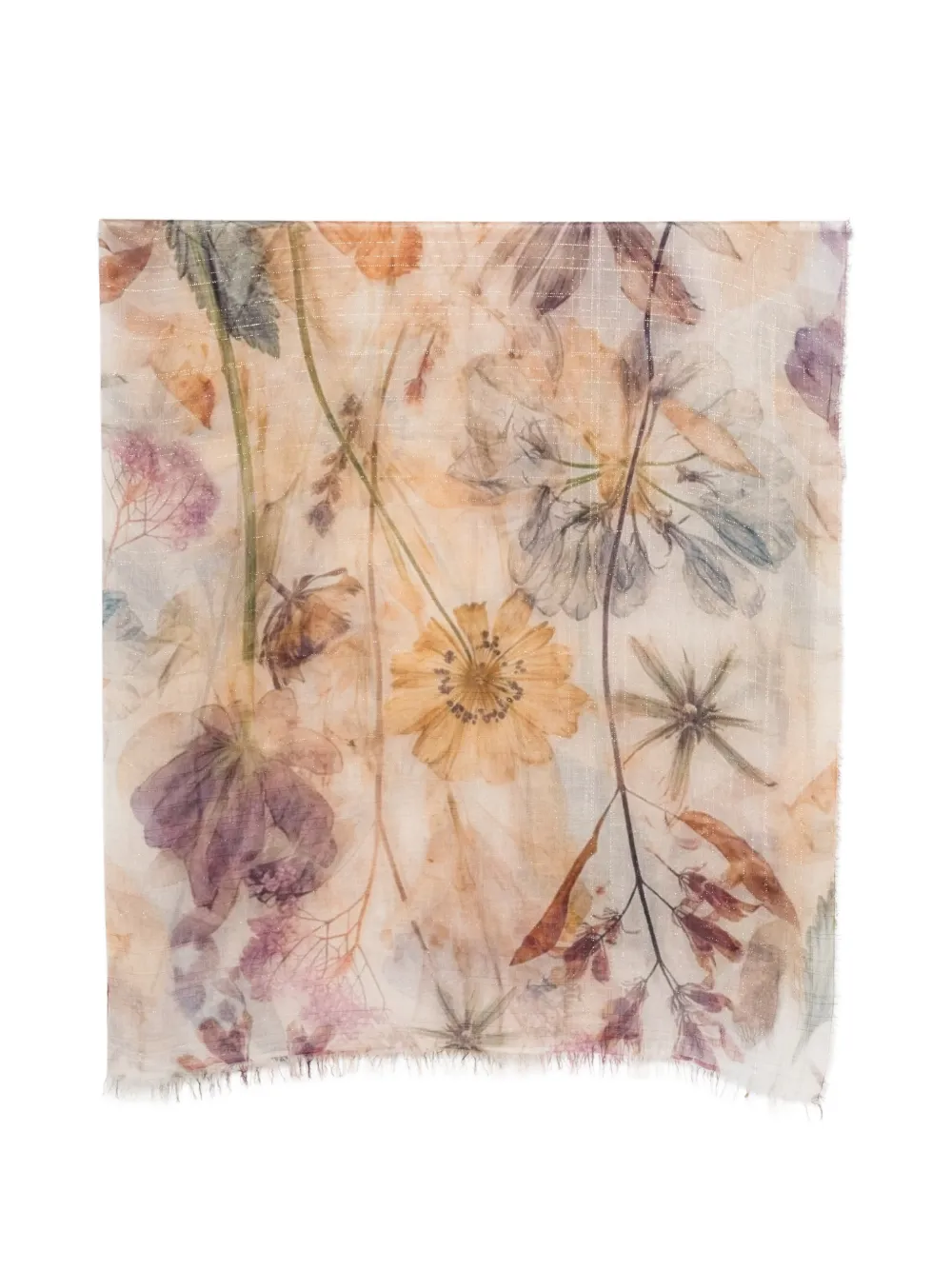 Faliero Sarti floral-print scarf - Toni neutri