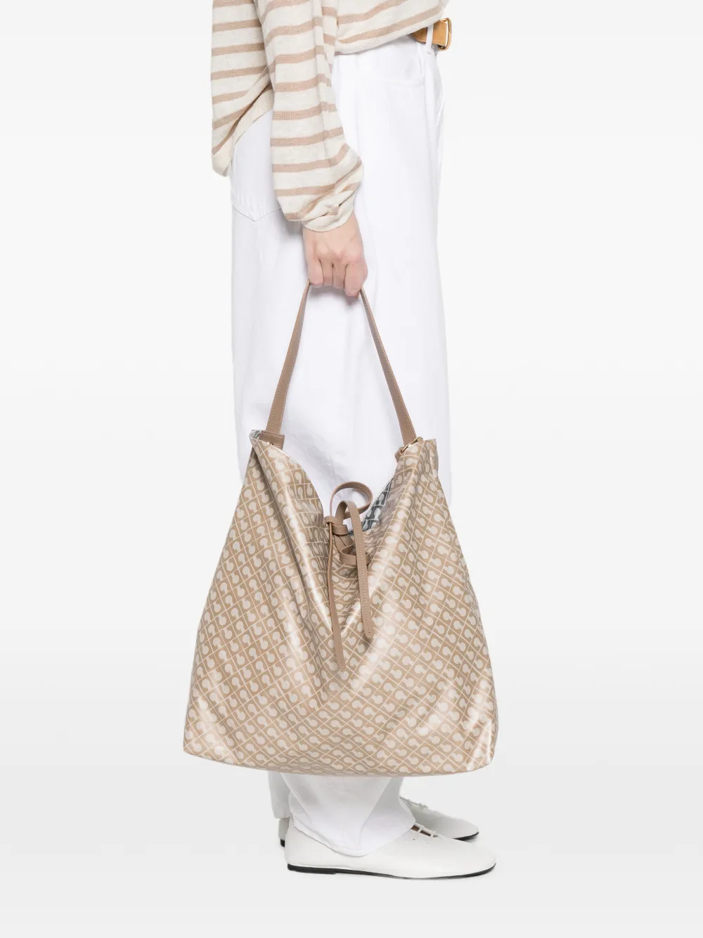  Gherardini Patterned Tote Bag - Neutrals 