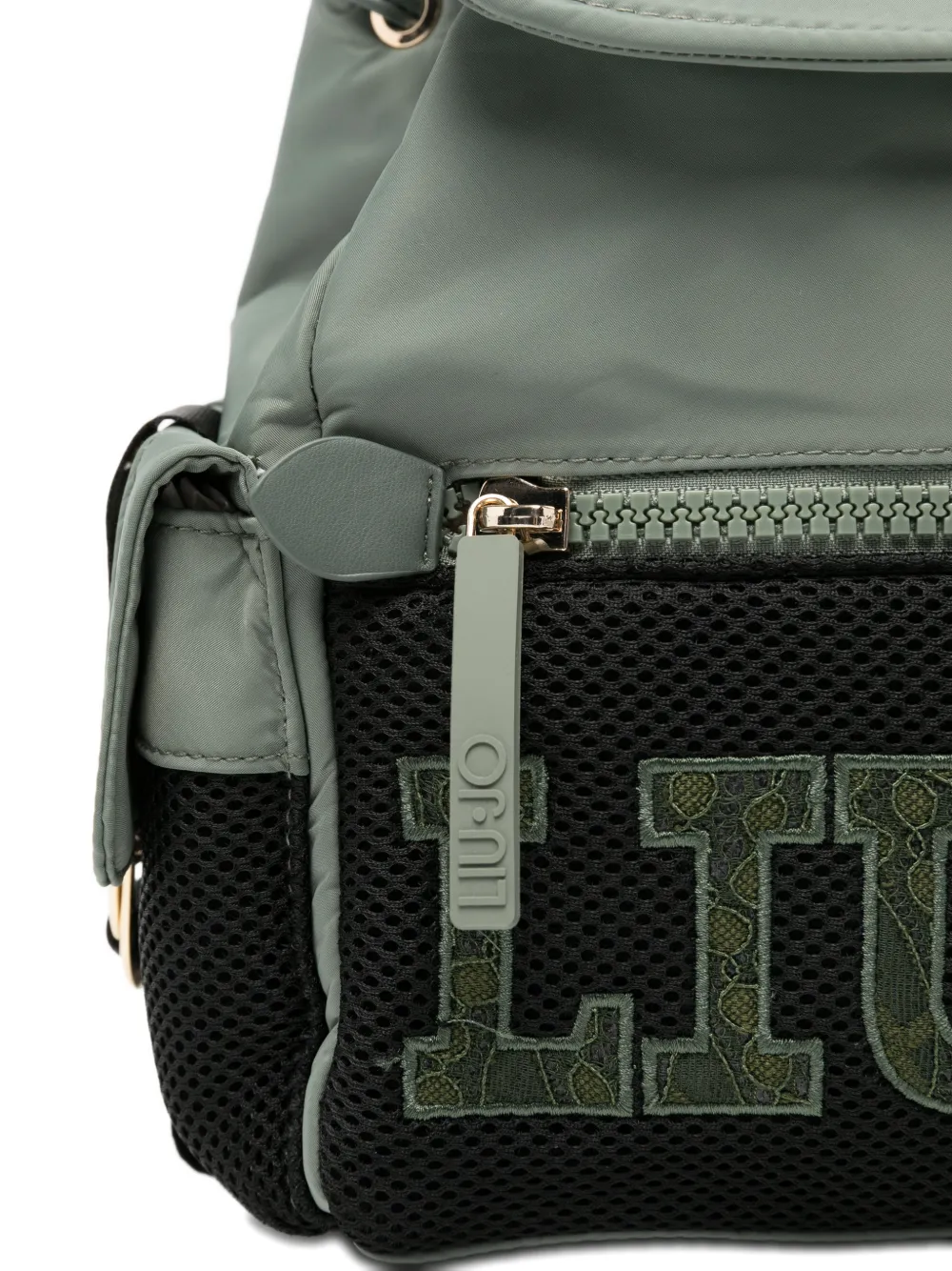  Liu Jo Flap Top Logo Backpack - Green 