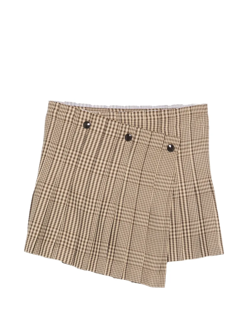 Semicouture Alicia pleated-design mini skirt - Toni neutri