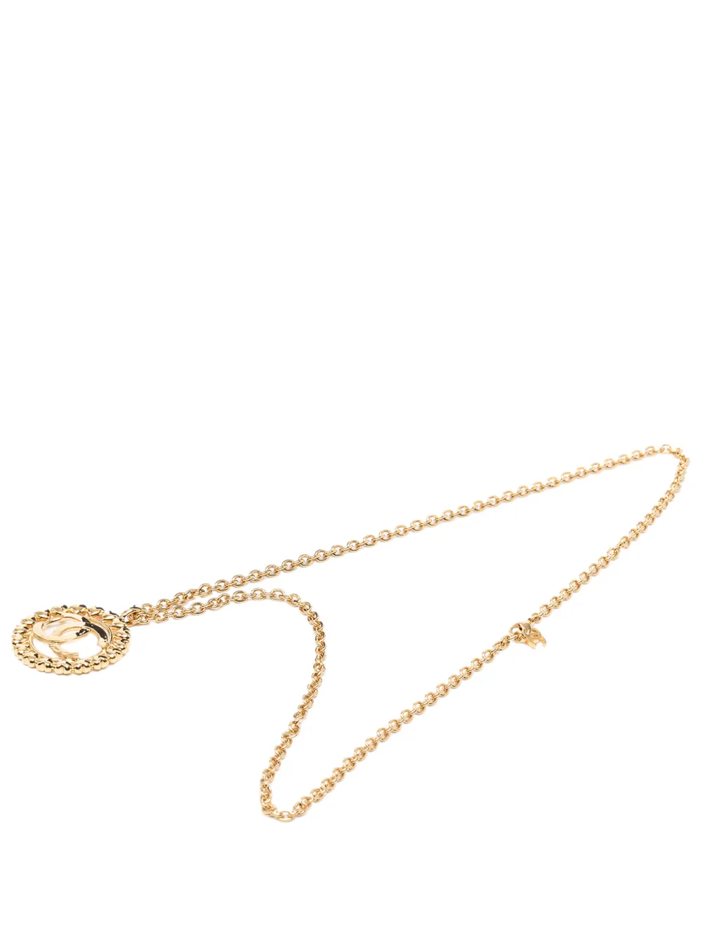 CHANEL Pre-Owned 2010-2025 Gold Plated CC Medallion Heart Pendant Necklace costume necklace - Oro