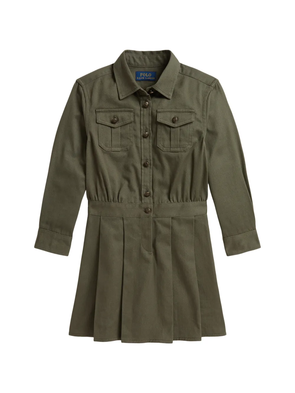 POLO RALPH LAUREN KIDS Kleid mit Falten - Grün
