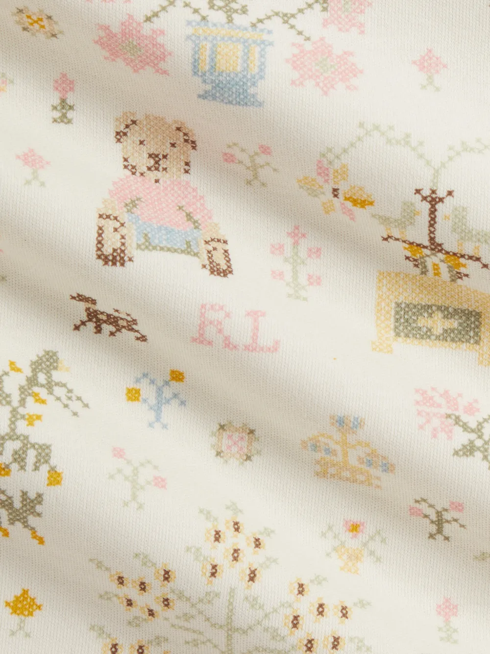 POLO RALPH LAUREN KIDS Polo Bear katoenen deken Beige