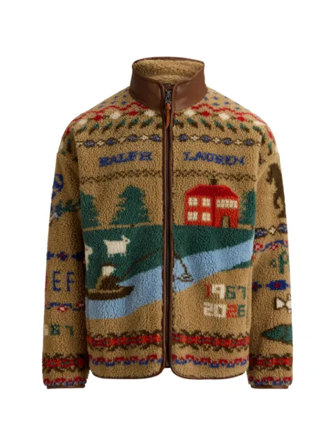 Polo Ralph Lauren graphic-intarsia fleece sweatshirt